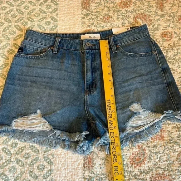 Kancan High Rise Juniors Denim Shorts Size 11. NWT. Measurements in pictures. - Picture 14 of 14